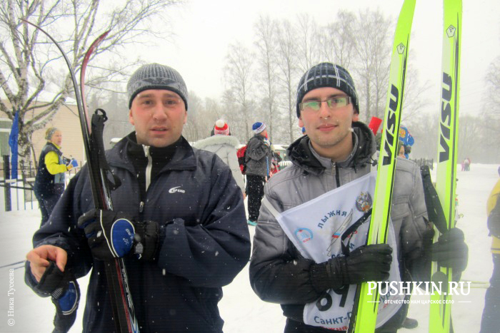 Костя и Дима - участники Пушкинской лыжни - 2013