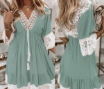 Платье летнее нарядное с кружевом - фото объявления